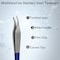A2Z Scilab Flat Hollow Handle Tweezers, Bent Toothed 4.75L, Stainless Steel, Blue Band A2Z-ZR898 - alternate 6